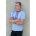Embroidered t-shirt for men "Symmetry" gray